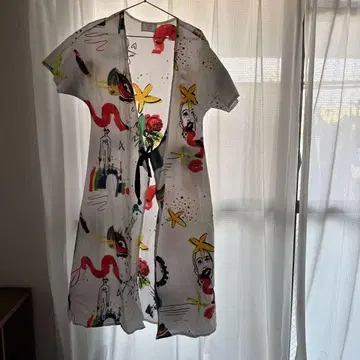 FLOWER WAVE 컬러풀 아트 겉옷