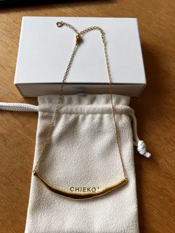 [ chieko+ ] big smile necklace gold