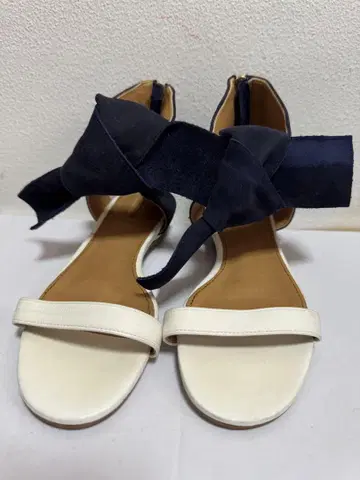 Chembur 첸버 화이트 네이비 리본 샌들 35 22cm