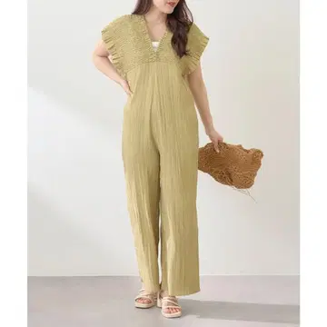 셔링 멜빵바지