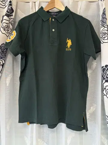 U.S. POLO ASSN. 다크 그린 피케 셔츠 L 사이즈