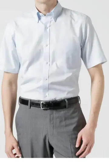뉴요커 와이셔츠 l 블루 반팔