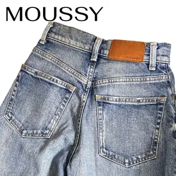 MOUSSY PLAIN JEANS 스트레이트 하이웨스트 데님