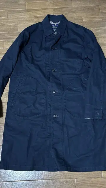 MITSUMINE 미츠미네 자켓 롱 기장 네이비 코튼 L