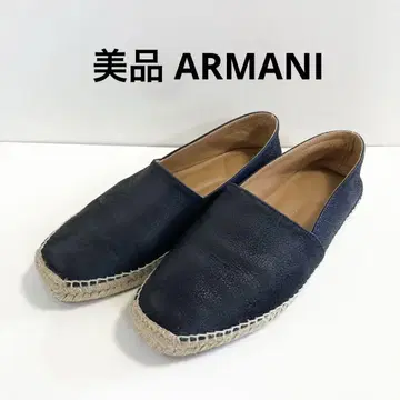 새상품급 ARMANI 에스파드리유 가죽 신발 6 슬립온 아르마니