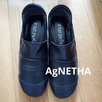AgNETHA 여성용 컴포트 슈즈 천연 가죽 23cm