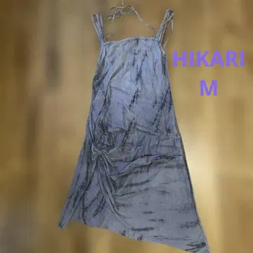 HIKARI 히카리 슬리브리스 원피스 매듭 디자인 타이다이 염색