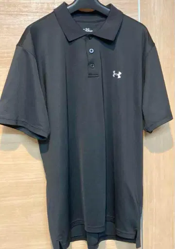 언더아머 피케 셔츠 남성용 블랙 XL