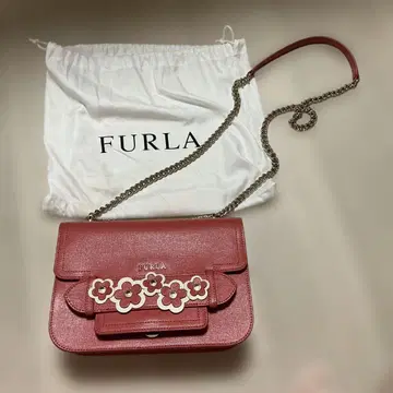 FURLA 꽃 모티브 숄더백 핑크