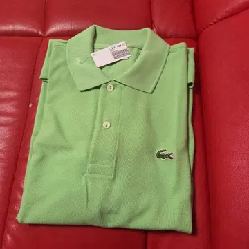 LACOSTE 라이트 그린 피케 셔츠 사이즈 5