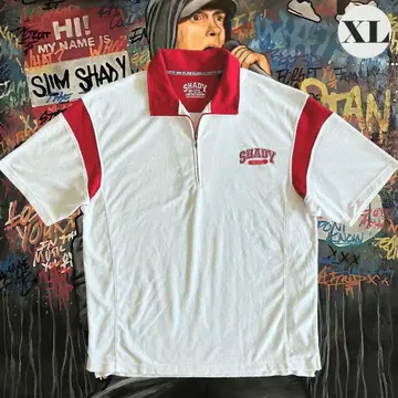 화이트/공식 Eminem [SHADY Ltd] 벨로아 지퍼 맨투맨 XL