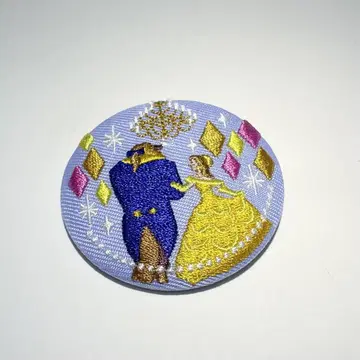 [익명 배송] Disney 디즈니 자수 캔뱃지 미녀와 야수