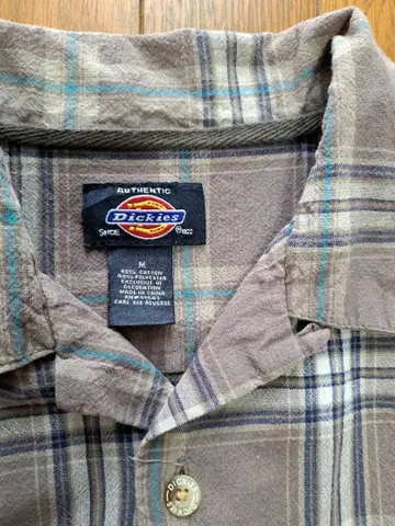 [Dickies] 반팔 셔츠 M 브라운 계열 체크