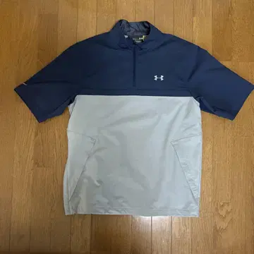 Under Armour 하프 지퍼 반팔 셔츠 M 네이비/회색