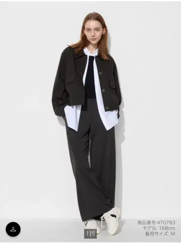 UNIQLO 크레이프 저지 슬리브리스