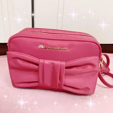 JILL by JILLSTUART 나일론 바게지 리본 미니백 핑크