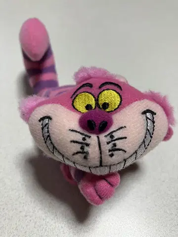Disney 체셔 고양이 헤어핀 봉제 인형 머리핀 똑딱핀