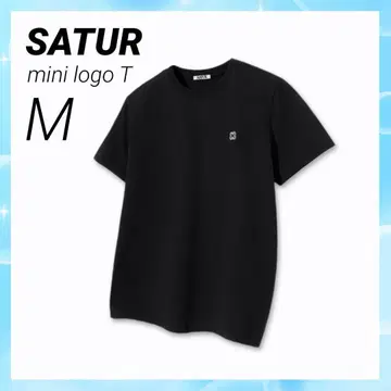 [미사용 새상품] SATUR 세터 티셔츠 심플 블랙 미니 와펜 한국
