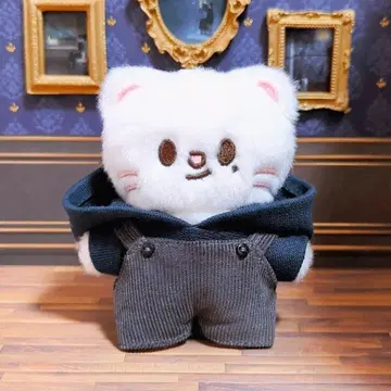 네이비 x 그레이 후드티 세트 10cm 봉제 인형 의류