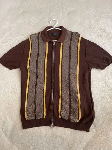 BEAMS JAPAN 브라운 스트라이프 가디건