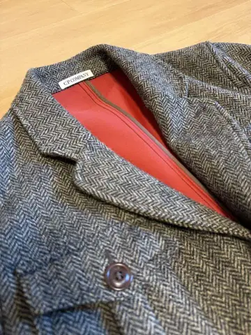 CP Company 그레이 트위드 테일러드 자켓