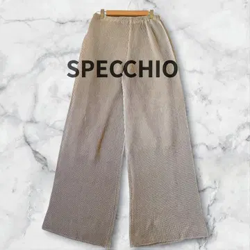 SPECCHIO 스페치오 플리츠 베이지 와이드 팬츠 일본제