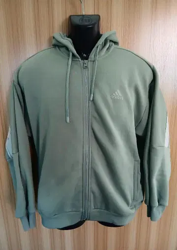 adidas 워딩 루즈핏 플리스 풀 집업 후드티 IEH71