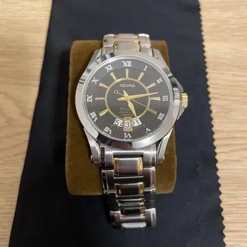 SEIKO 쿼츠 손목시계 블랙/골드