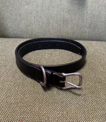 TORY LEATHER NICKEL D RING BUCKLE BELT