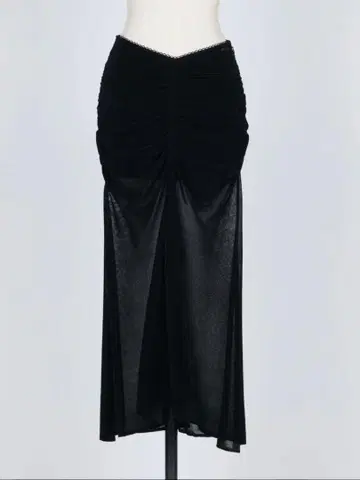FETICO VELVET TULLE GATHERED SKIRT