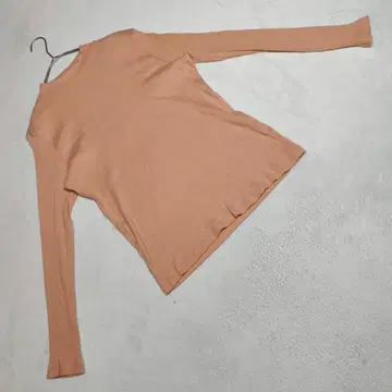 양품 UNIQLO 리브 하이넥 T 니트 타이트 실루엣 오렌지 XL