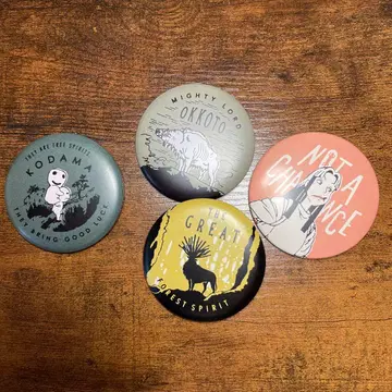 스튜디오 지브리 배지 세트 4개