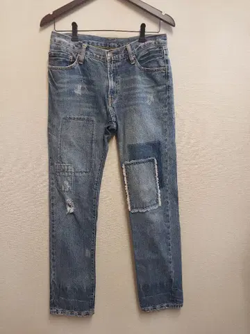 00년대 Y2K PPFM 리메이크 패치워크 크러쉬 데님 청바지