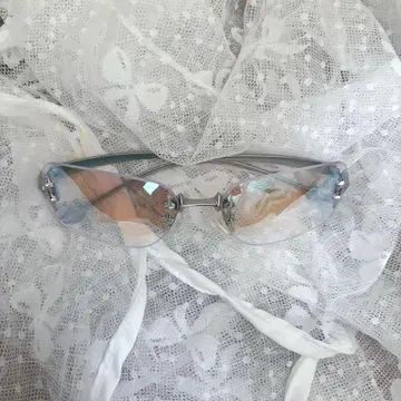 캣아이 메탈 프레임 무테 안경 (도수 없음)