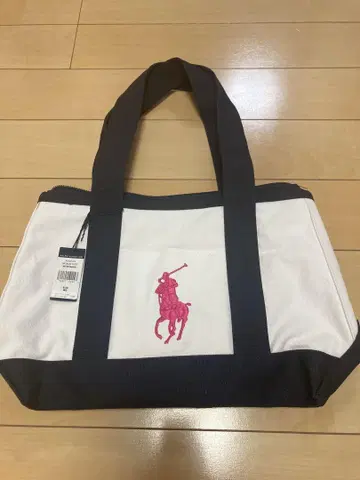 POLO Ralph Lauren 토트백 (화이트/네이비/핑크)