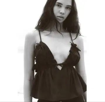 ZARA 타이 리본 포플린 탑