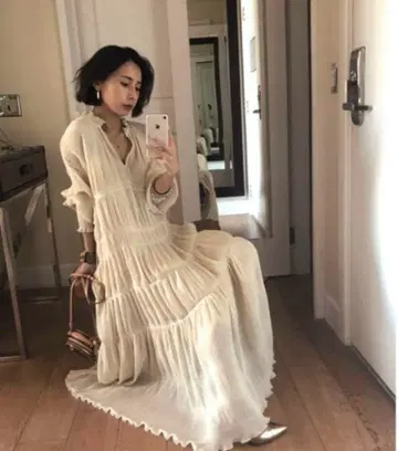 AMERI SHIRRING PLEATS DRESS