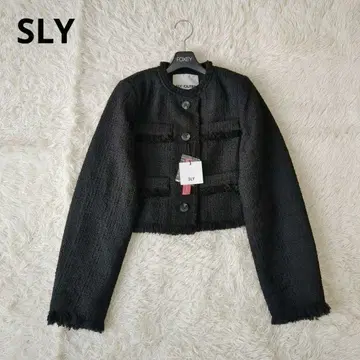 [ 새상품 ] SLY 스라이 FRINGE TWEED SHORT 자켓 F