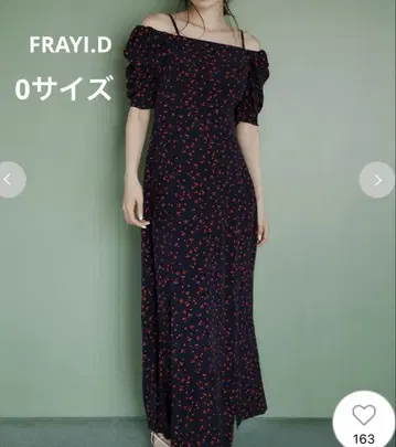 [ FRAYI.D ] 후르츠 프린트 2way 오프숄 원피스 NVY 0