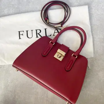 [새상품급] FURLA 밀라노 핸드백 숄더 2way 레드 빨간색
