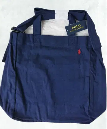 Ralph Lauren 캔버스 숄더백 네이비 컬러 택 없음