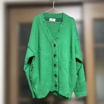 M.P Studios 가디건 니트 녹색 그린 오버사이즈