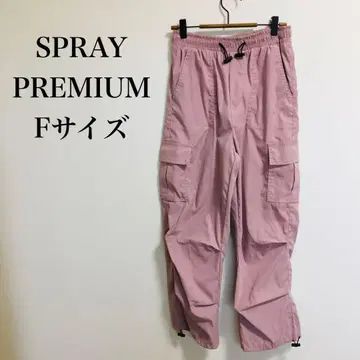 [ SPRAY PREMIUM ] 캐주얼 팬츠 허리밴딩 다크핑크 F