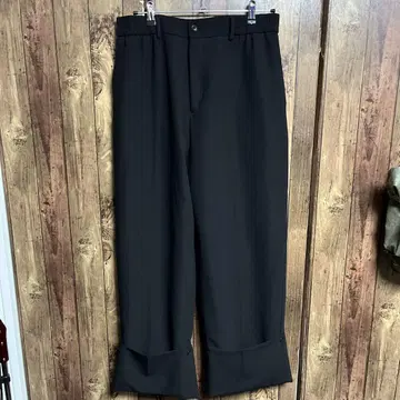 ZARA 블랙 슬랙스 롤업 밑단 스트레이트 팬츠 와이드 팬츠