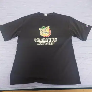 Champion 그래픽 티셔츠 블랙