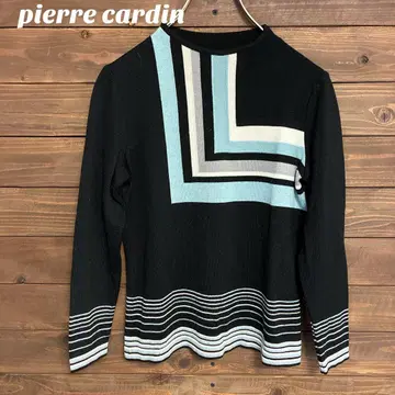[피에르 가르뎅] pierre cardin 기하학 패턴 긴팔 스웨터 S