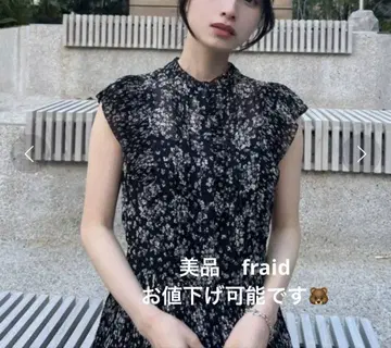 [새상품급] fray id 원피스 꽃 쉬폰