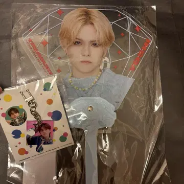 treasure 요시 클리어 부채 키링 세트