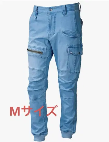 도라이치 데님 카고 조거 팬츠 M 아이스 블루 작업옷