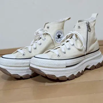 컨버스 올스타 24.5cm 렉 웨이브 통굽 스니커즈 화이트